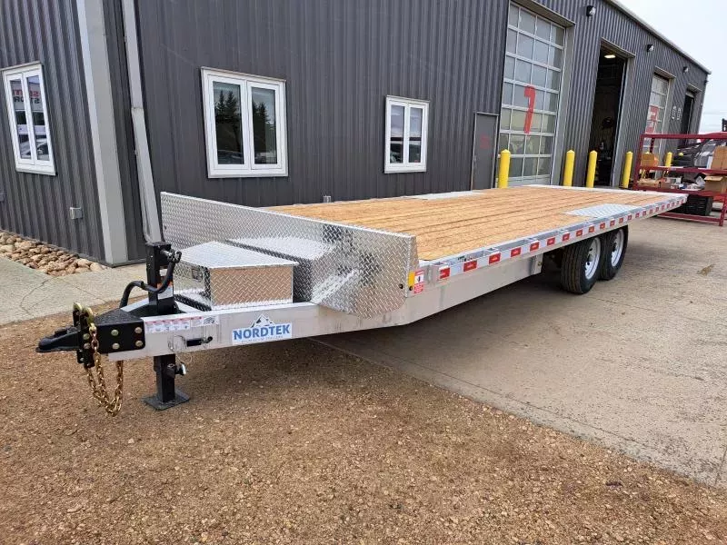 2026 NORDTEK High Boy Flat deck Deckover TILT Aluminum Trailer - 8.5' x 24' (17600 GVW)
