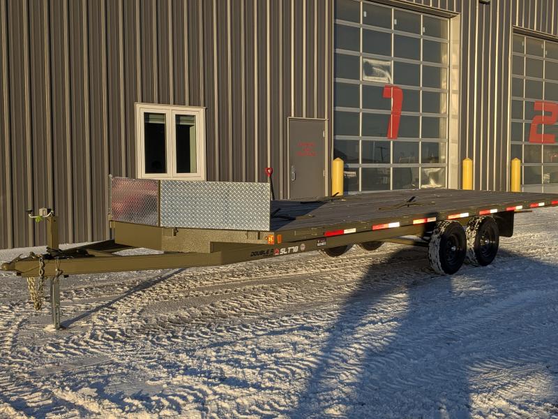 2025 Double A Trailers Pro Series Sled Trailer 8.5' X 24' (7700lb GVW) Snowmobile Trailer W/Shield - 4 Sled , Drive Off Front