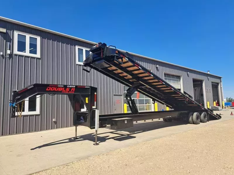 3 - 4 WEEKS - 2026 Double A Trailers Gooseneck High Boy Full Tilt Deck Over Container Trailer - 8.5'x40' (34500GVW)