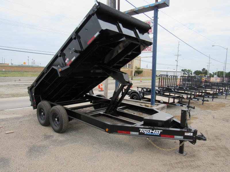 2023 Top Hat Trailers 83" x 16' Lo Pro Dump 14K GVWR Dump Trailer