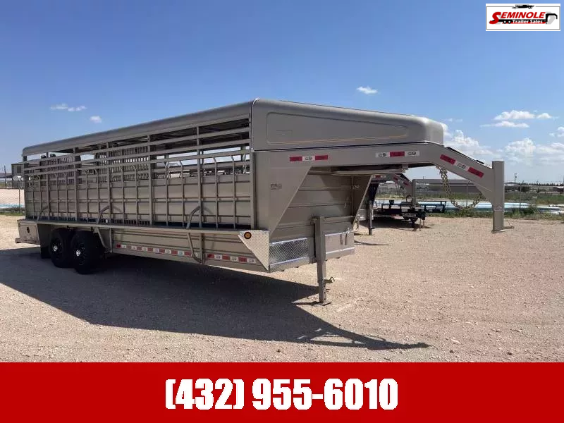 2025 GR Trailers 6.8' x 24' Gooseneck Stock Trailer 1752529971