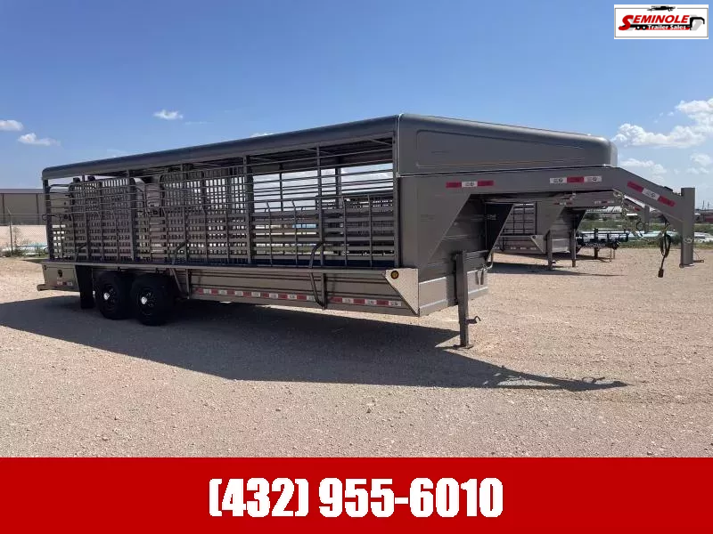2025 GR Trailers 6.8' x 24' Gooseneck Stock Trailer  1752529792