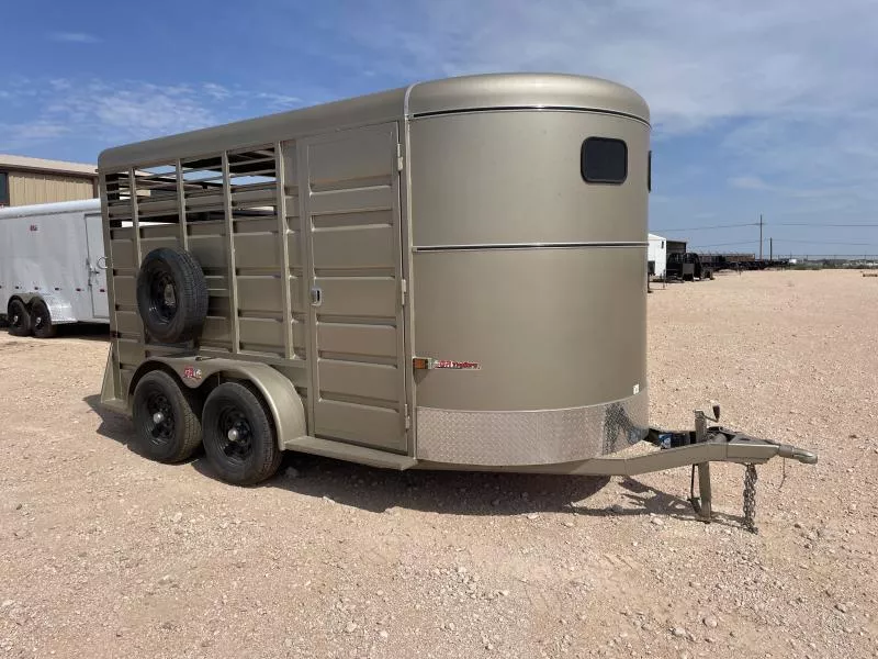 2025 GR Trailers 6'8" x 14' 2 Horse Slant Trailer