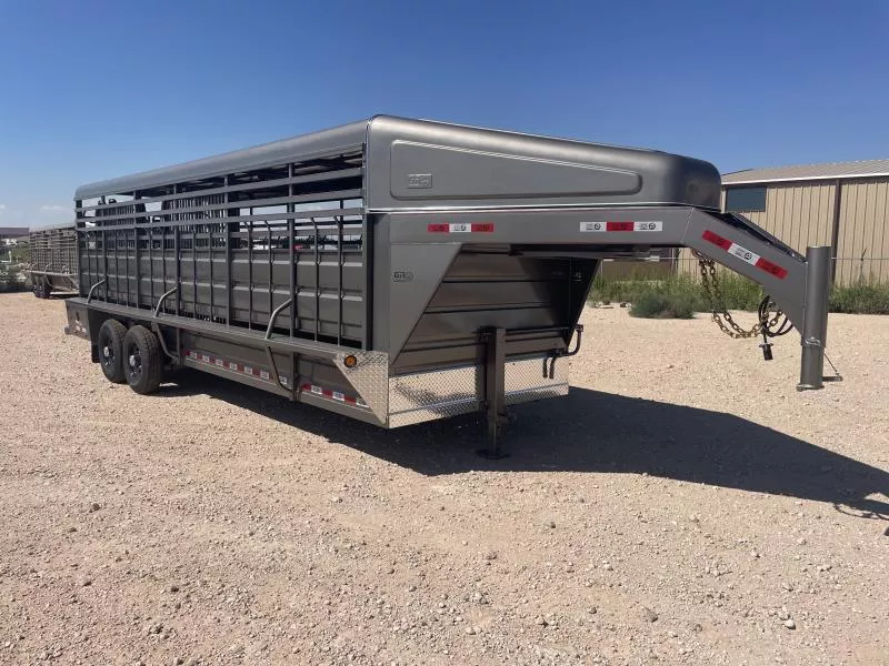 2025 GR TRAILERS 6.8' x 24' Gooseneck Stock Trailer 