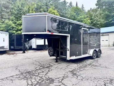 2027 Homesteader Trailers Stallion 214FG GN Front-Load 2 Place Horse Trailer 
