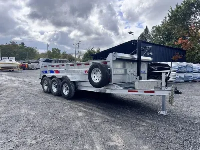 2026 K-Trail HD16 7X16' 22.5K Tri-Axle BP Dump Trailer W/ Hydro Jack 