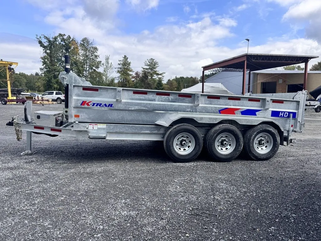 2026 K-Trail HD 7X16' 22.5K Tri-Axle BP Dump Trailer W/ Hydro Jack