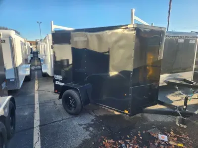 2026 Cargo Express 5X8 Enclosed Cargo Trailer W/ Black Out Package & 2 Ladder Racks 2029583