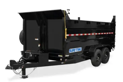 2027 Sure-trac Trailers 82X12 14K Telescopic w/3 ft High sides 2030158