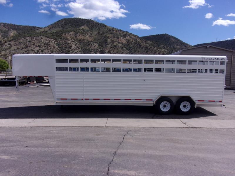 2023 Trails West Hotshot 24' GN Stock Horse Trailer Colorado Trailer