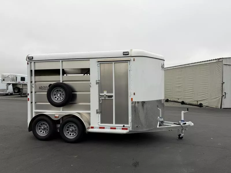 Used 2025 Maverick 2 Horse 13' BP Combo Trailer