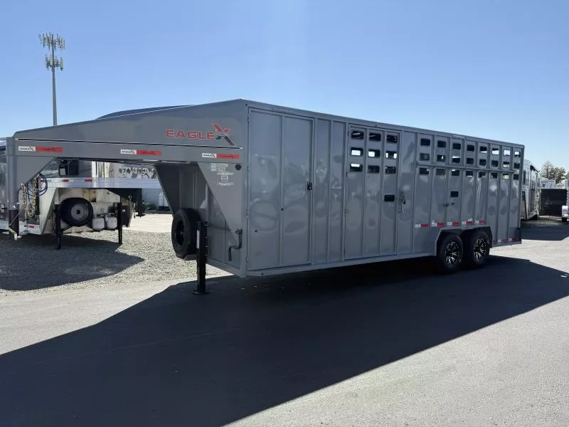 2026 EagleX 24' GN Stock Combo Trailer with Double Sided Tack