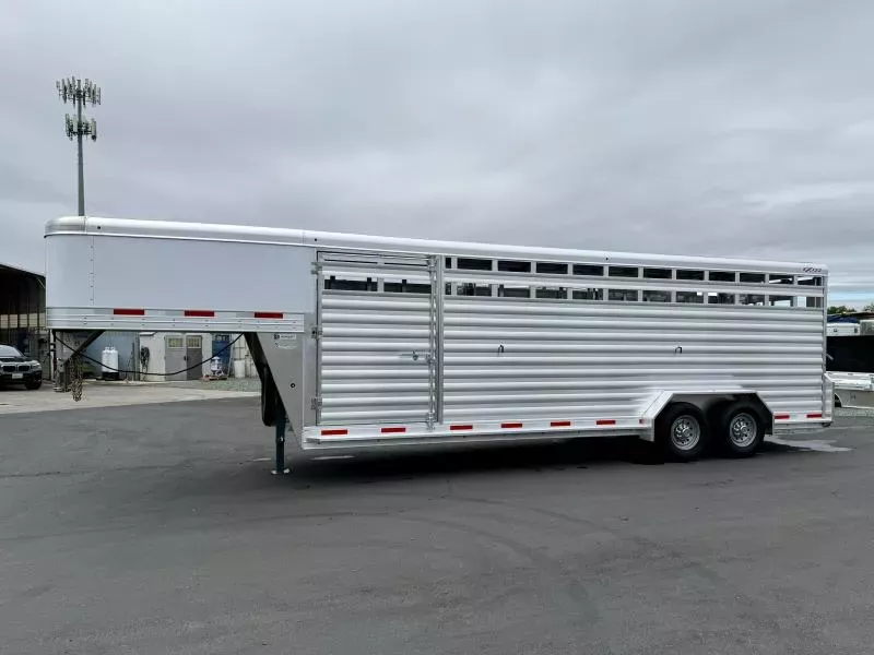 2026 Exiss 7' x 24' GN Stock Trailer - 7'2" Tall