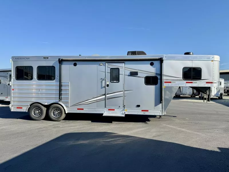 Lightly Used 2024 Merhow 8210 Stampede LQ Horse Trailer