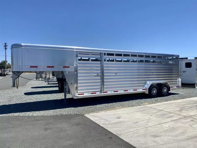 2026 Exiss 7' x 24' GN Stock Trailer - 7'2" Tall