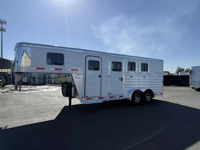 Used 2023 Exiss 7300 GN 3 Horse Trailer