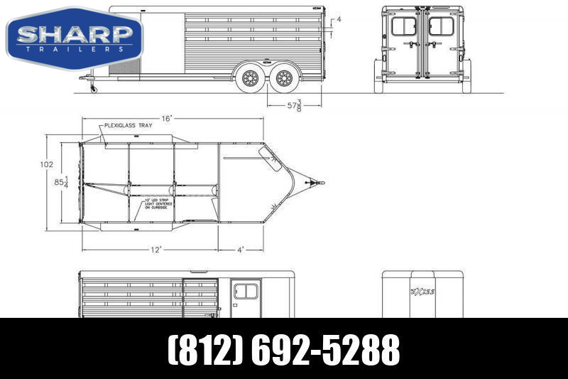 new Stock / Stock Combo Trailers Exiss Trailers  for sale, in Elnora, IN Thumbnail 2