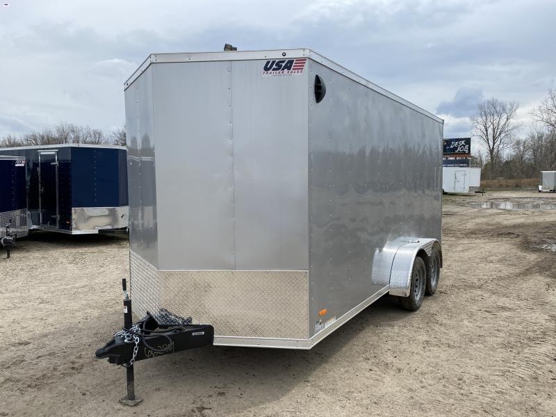 MTI Trailers MDLX 7x16TA Enclosed Cargo Trailer Silver w/7ft Interior Height MTI Trailers MDLX 7x16TA Enclosed Cargo Trailer Silver w/7ft Interior Height
