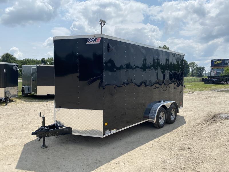 MTI Trailers MDLX 7x16TA Enclosed Cargo Trailer Black w/7ft Interior Height MTI Trailers MDLX 7x16TA Enclosed Cargo Trailer Black w/7ft Interior Height