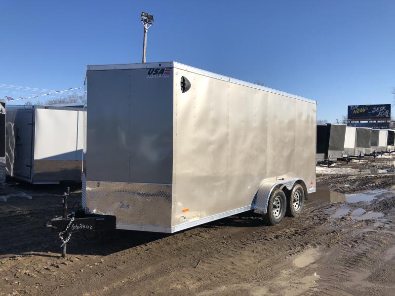 MTI Trailers MDLX 7x16TA Enclosed Cargo Trailer Pewter w/ 6ft 6in Interior Height MTI Trailers MDLX 7x16TA Enclosed Cargo Trailer Pewter w/ 6ft 6in Interior Height