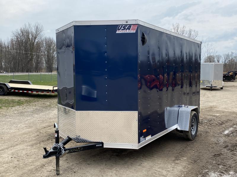 MTI Trailers MDLX 6x12SA Enclosed Cargo Trailer Indigo Blue w/ 6ft 6in Interior Height MTI Trailers MDLX 6x12SA Enclosed Cargo Trailer Indigo Blue w/ 6ft 6in Interior Height