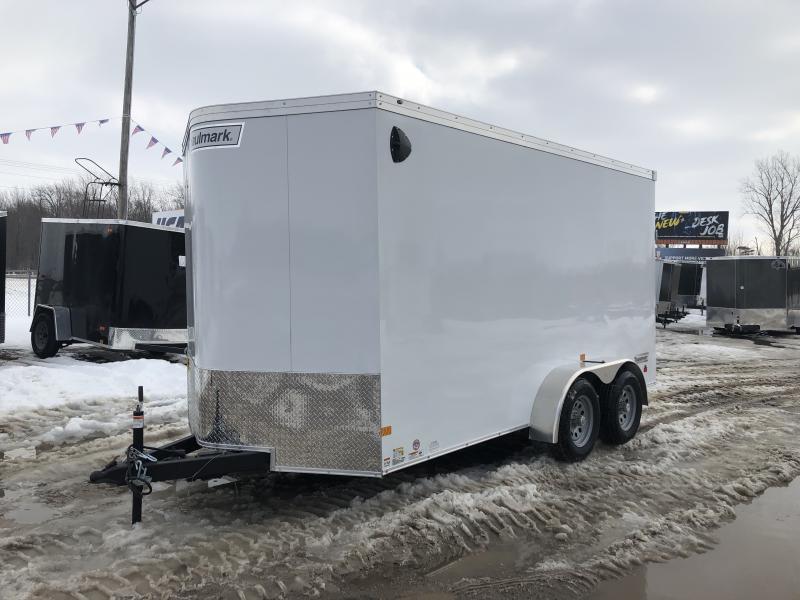 Haulmark Transport 7x14 V-Nose Ramp Door Enclosed Trailer White 7ft Interior Haulmark Transport 7x14 V-Nose Ramp Door Enclosed Trailer White 7ft Interior
