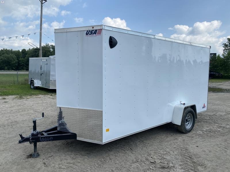 MTI Trailers MDLX 6x14SA Enclosed Cargo Trailer White w/ 6ft 6in Interior Height MTI Trailers MDLX 6x14SA Enclosed Cargo Trailer White w/ 6ft 6in Interior Height