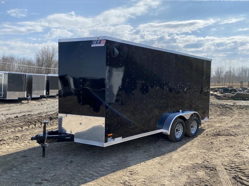 MTI Trailers MDLX 7x16TA Enclosed Cargo Trailer Black w/ 6ft 6in Interior Height MTI Trailers MDLX 7x16TA Enclosed Cargo Trailer Black w/ 6ft 6in Interior Height