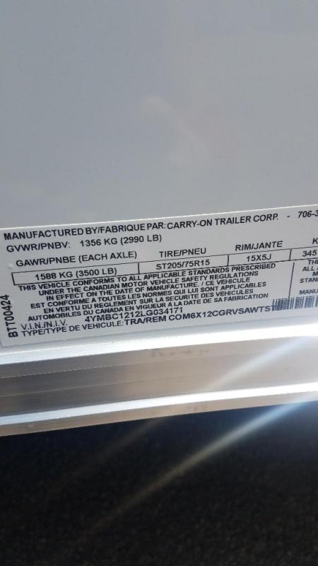 2022 Carry-On COMEV0612SAWTRP+6