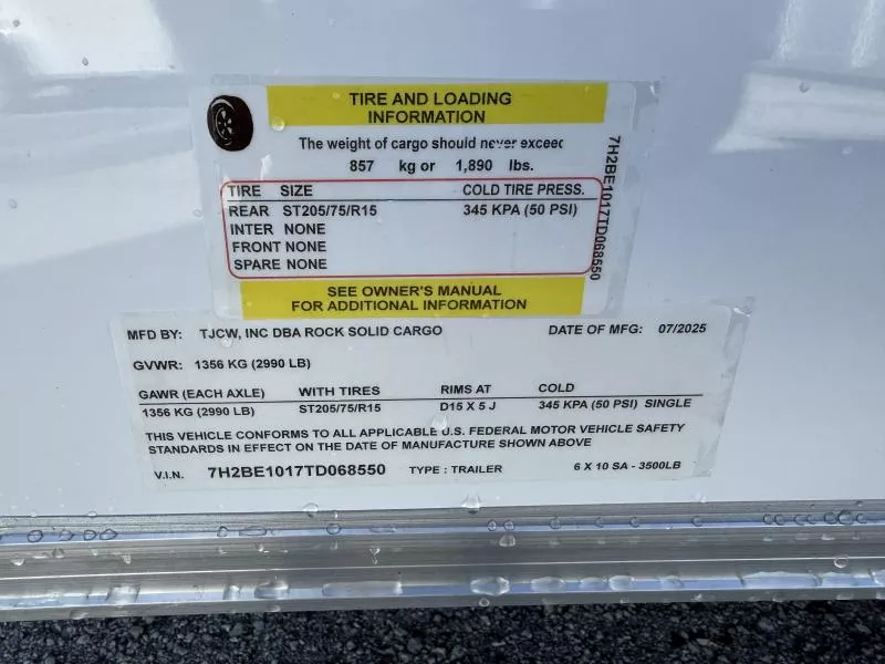 new Cargo (Enclosed) Trailers Rock Solid Cargo  for sale, in Zephyrhills, FL Thumbnail 14
