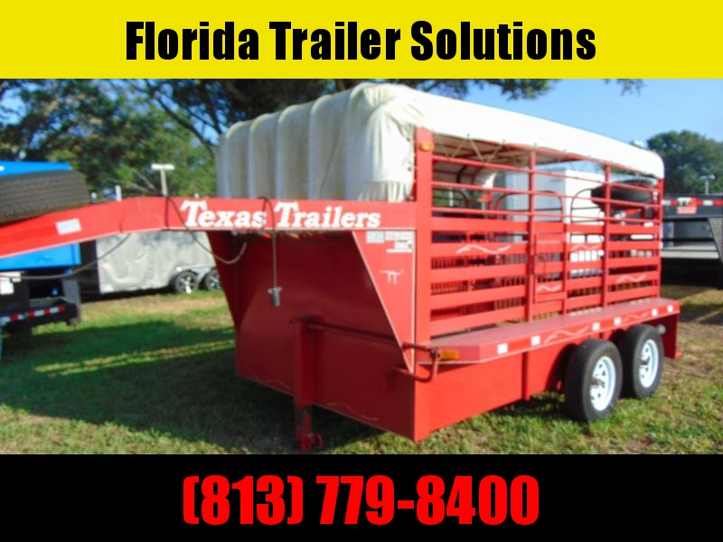 Pre-Owned 2016 Texas Trailers 7X12 Gooseneck Livestock Trailer Pre-Owned 2016 Texas Trailers 7X12 Gooseneck Livestock Trailer