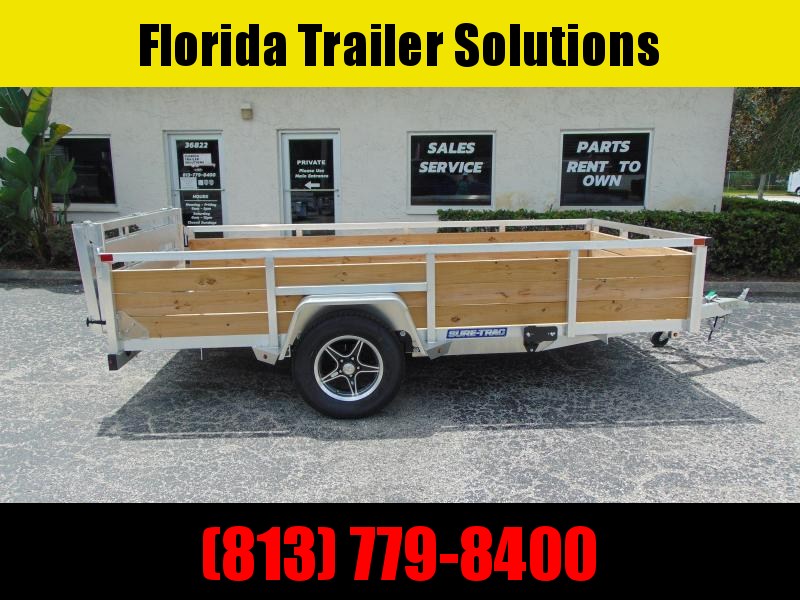 New Sure-Trac 6X12 Aluminum Utility Trailer w/ 3 Board Sides New Sure-Trac 6X12 Aluminum Utility Trailer w/ 3 Board Sides