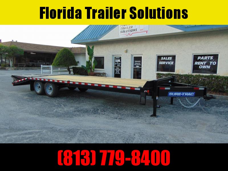 New Sure-Trac 8.5X20+5 Heavy Duty Low Profile Deckover 17.6k Equipment Trailer New Sure-Trac 8.5X20+5 Heavy Duty Low Profile Deckover 17.6k Equipment Trailer