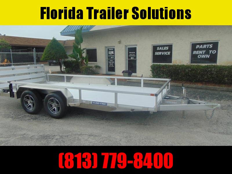 New Sure-Trac 7X16 Tandem Axle 7k Aluminum Utility Trailer New Sure-Trac 7X16 Tandem Axle 7k Aluminum Utility Trailer
