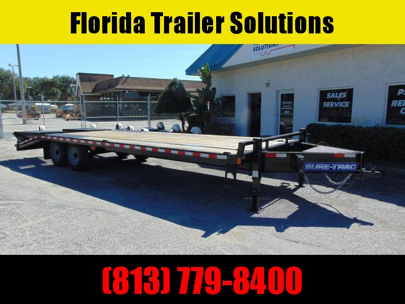 Pre-Owned Sure-Trac 8.5X20+5 HD LowProfile Beavertail Deckover 17.6k Equipment Trailer Pre-Owned Sure-Trac 8.5X20+5 HD LowProfile Beavertail Deckover 17.6k Equipment Trailer