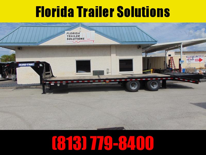 New Sure-Trac 8.5X25+5 Low Profile Heavy Duty 25.9k Gooseneck Equipment Trailer New Sure-Trac 8.5X25+5 Low Profile Heavy Duty 25.9k Gooseneck Equipment Trailer