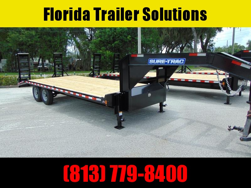 New Sure-Trac 8.5X20+4 Deckover 15k Gooseneck Equipment Trailer New Sure-Trac 8.5X20+4 Deckover 15k Gooseneck Equipment Trailer