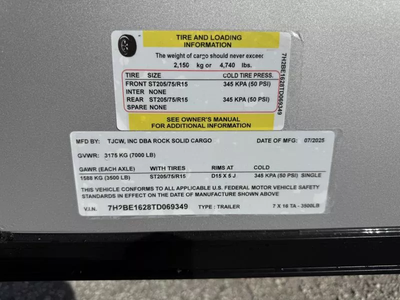 new Cargo (Enclosed) Trailers Rock Solid Cargo  for sale, in Zephyrhills, FL Thumbnail 14