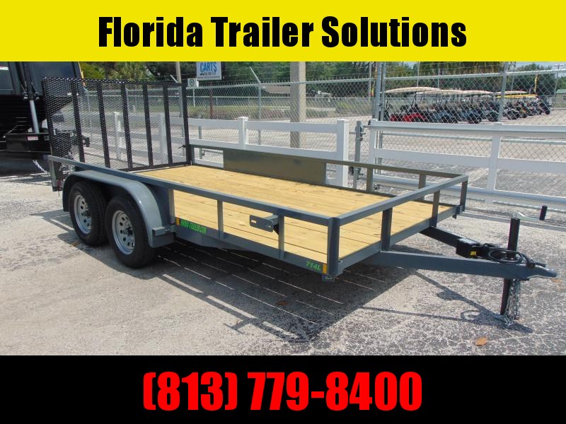 New Rhino Trailers 7X14 Tandem Axle 7k Tube Top Utility Trailer New Rhino Trailers 7X14 Tandem Axle 7k Tube Top Utility Trailer