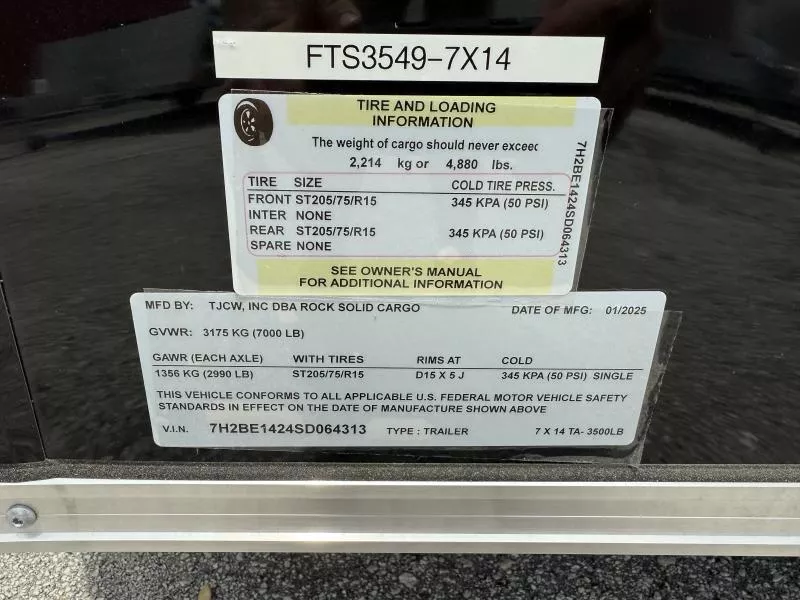 new Cargo (Enclosed) Trailers Rock Solid Cargo  for sale, in Zephyrhills, FL Thumbnail 15