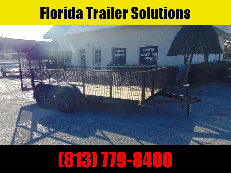 New Rhino Trailers 6X14 Tandem Axle 7k Tube Top Utility Trailer w/2' Mesh Sides New Rhino Trailers 6X14 Tandem Axle 7k Tube Top Utility Trailer w/2' Mesh Sides