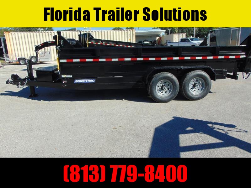 New Sure-Trac 82x16 Low Profile 14k Telescopic Hoist Dump Trailer w/Hydraulic Jack New Sure-Trac 82x16 Low Profile 14k Telescopic Hoist Dump Trailer w/Hydraulic Jack