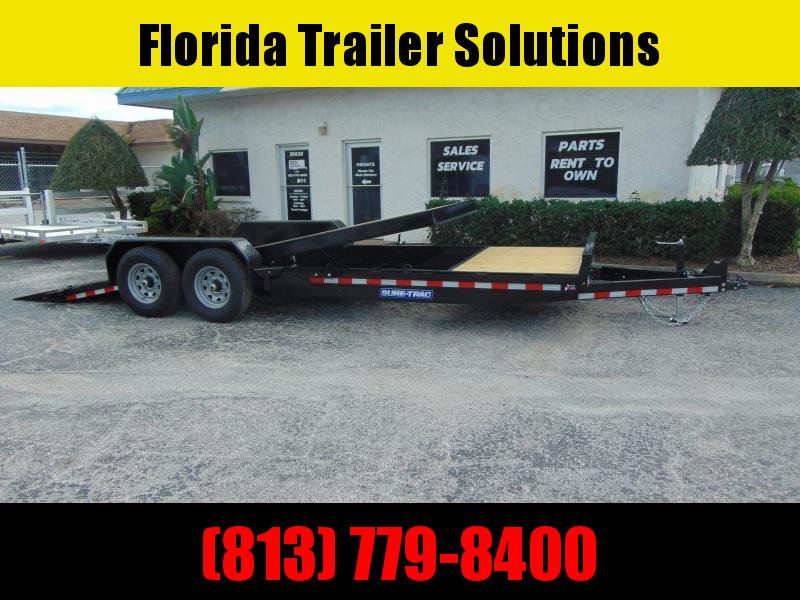 New Sure-Trac 7X18+4 Tilt Bed 14K Equipment Trailer New Sure-Trac 7X18+4 Tilt Bed 14K Equipment Trailer