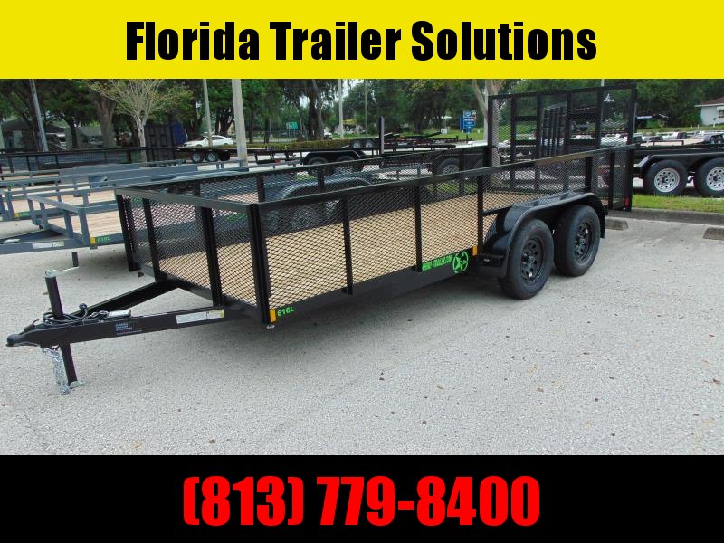 CLEARANCE! New Rhino Trailers 6X16 Tandem Axle 7k Tube Top Utility Trailer w/2' Mesh Sides CLEARANCE! New Rhino Trailers 6X16 Tandem Axle 7k Tube Top Utility Trailer w/2' Mesh Sides