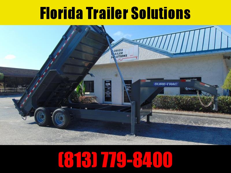 New Sure-Trac 82X16 20k Gooseneck Dump Trailer New Sure-Trac 82X16 20k Gooseneck Dump Trailer