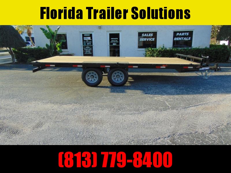 New Sure-Trac 8.5x16 Low Pro 10k Flatbed Deckover Equipment Trailer New Sure-Trac 8.5x16 Low Pro 10k Flatbed Deckover Equipment Trailer