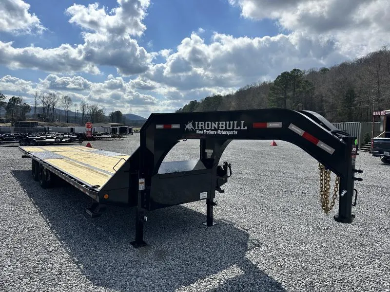 2026 Iron Bull FHG 32ft 23K Hydraulic Dovetail Gooseneck Deckover Trailer
