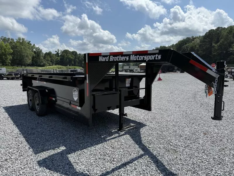 2025 Ward Brothers Motorsports 7x16 2ft side 16K Gooseneck Dump Trailer Dump Trailer