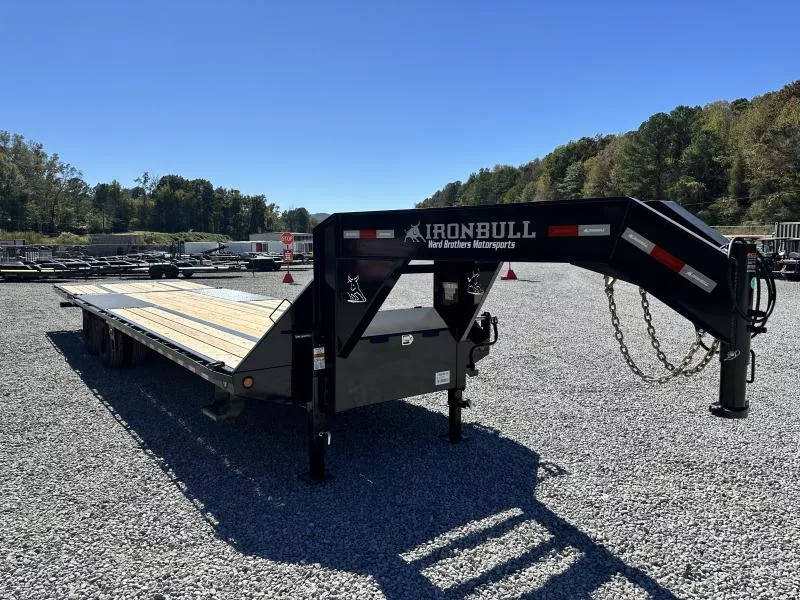 2026 Iron Bull FHG 32ft 23K Hydraulic Dovetail Gooseneck Deckover Trailer