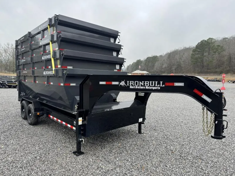 2026 Iron Bull DBG 16ft 14k Gooseneck Roll off w/ Four 16 yard Bins Roll Off